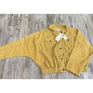 Band of the Free Mustard Yellow Corduroy Jacket Coat Sz M